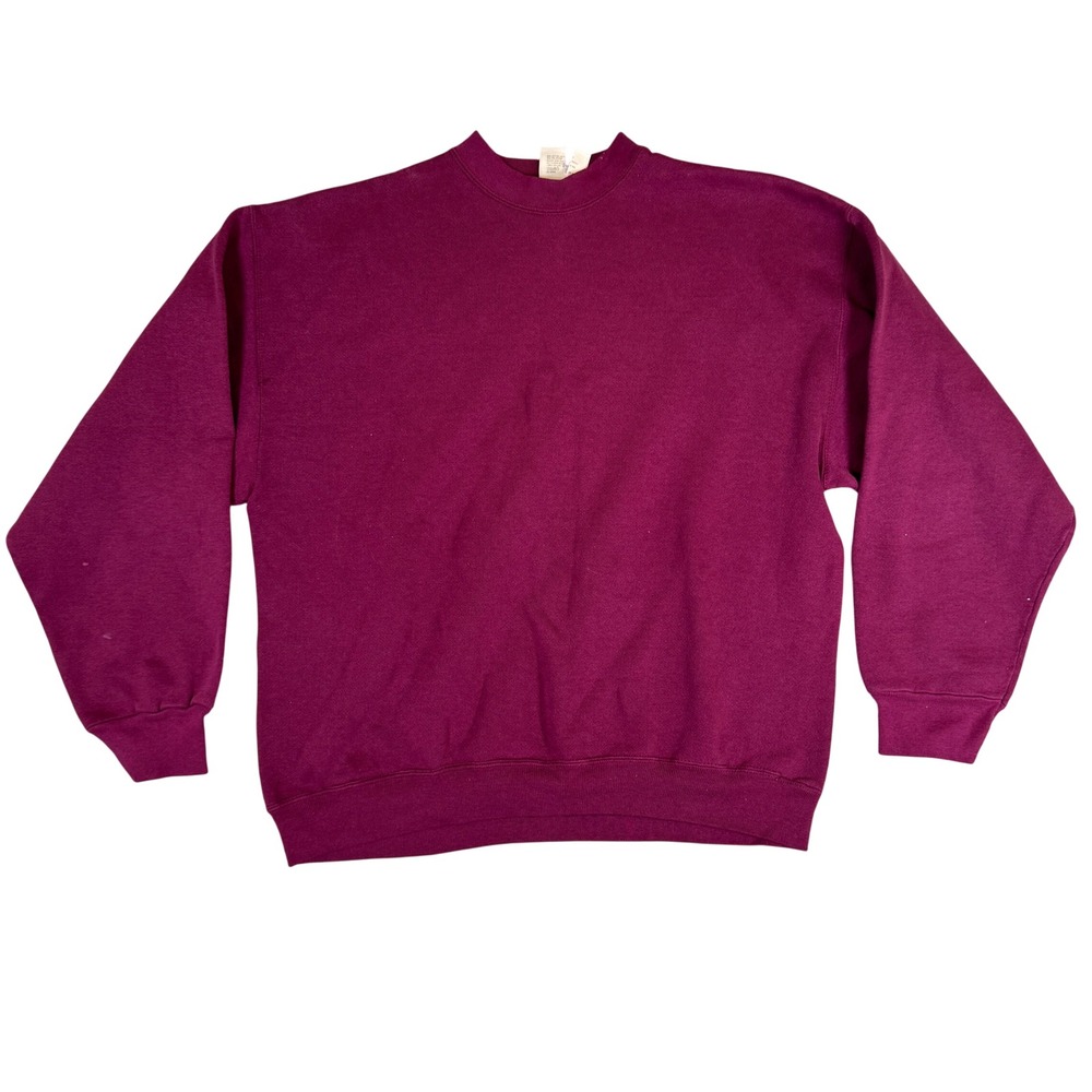 Vintage Tultex Maroon Crewneck Sweatshirt XL Made in USA Burgundy Fleece Mens
